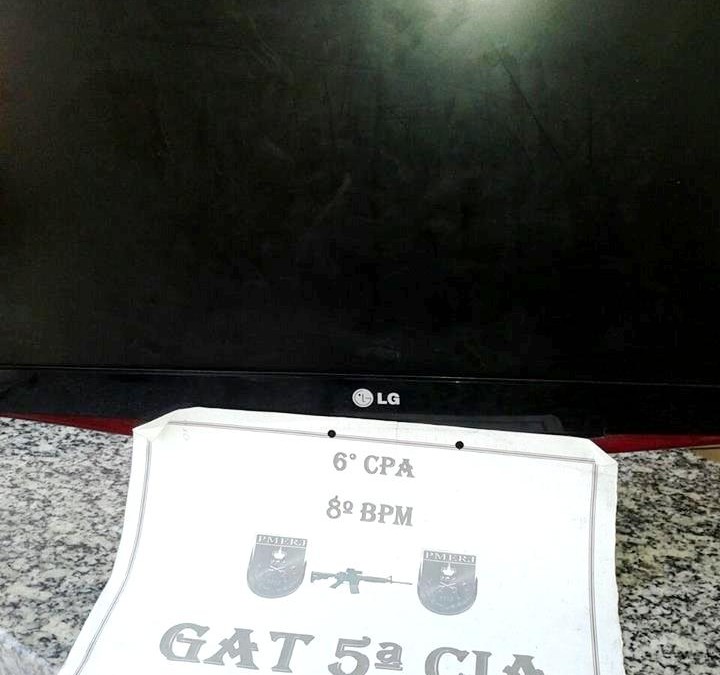 Polícia recupera TV furtada e um homem foi detido em SJB