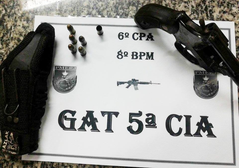Homem preso com revólver em Grussaí