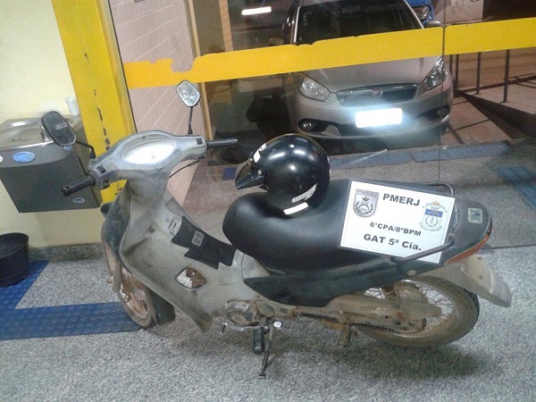 Motocicleta furtada na Chatuba é encontrada em Grussaí