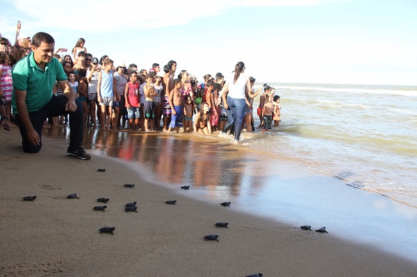 Espaço da Ciência de SJB reaberto ao público com soltura de tartarugas