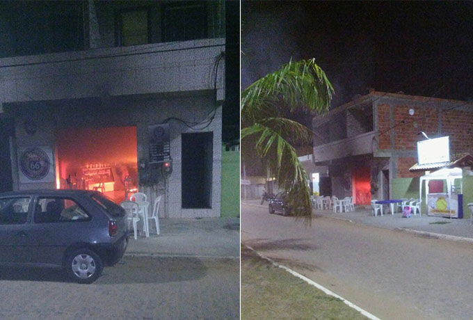 Incêndio em comércio em Grussaí