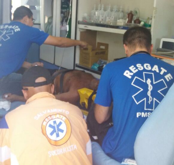 Ciclista ferido em colisão com motocicleta em Grussaí