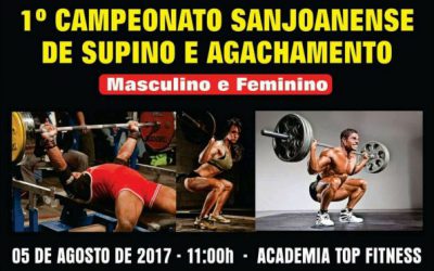 Campeonato de supino e agachamento no sábado em SJB