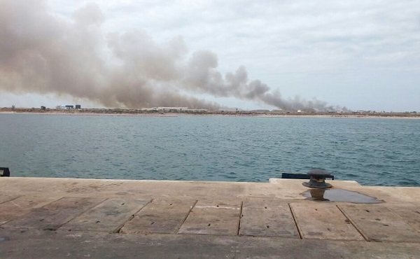 Incêndio em vegetação próximo ao Porto do Açu