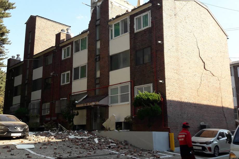 Terremoto na Coreia do Sul provoca destruição