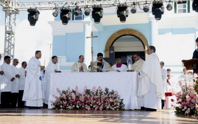Alvorada e missa campal iniciam o dia da Padroeira