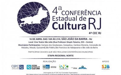 Etapa da Conferência Estadual de Cultura em SJB acontecerá na próxima segunda-feira, 16