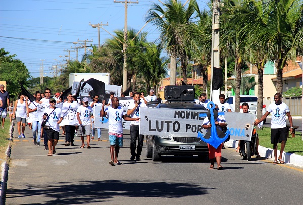 Movimento em busca da contenção do mar em Atafona no Dia do Trabalhador
