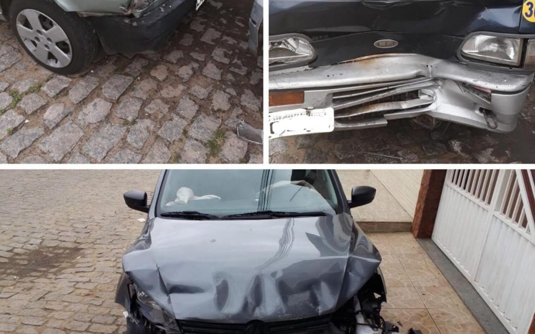 Mulher sai ilesa após colidir com carro em towner em SJB