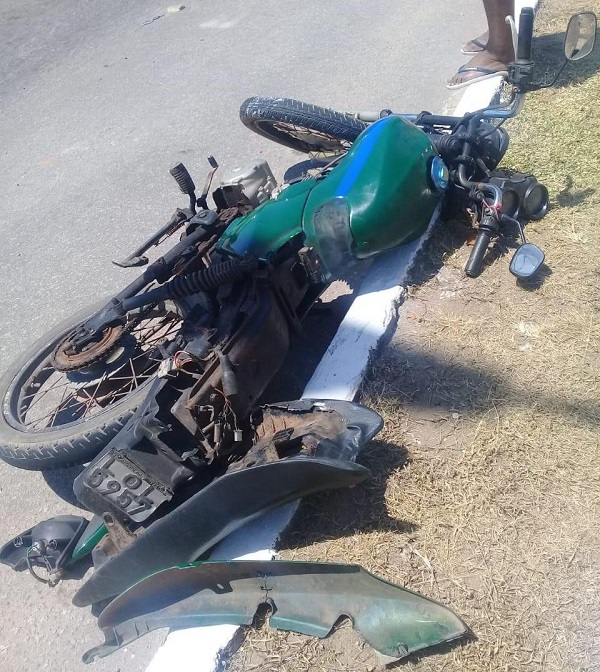 Motociclista ferido em acidente em Grussaí