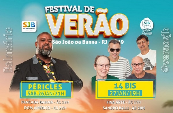 Péricles e 14 Bis no Balneário de Atafona neste final de semana