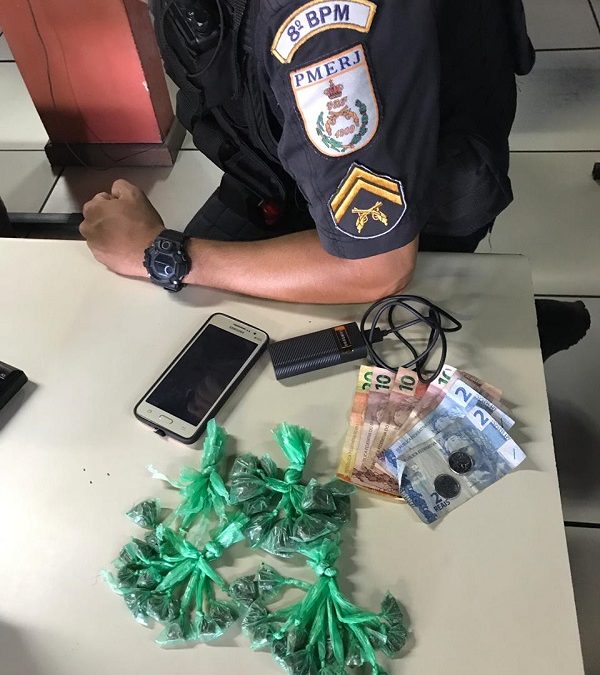 Jovem preso com maconha em Grussaí