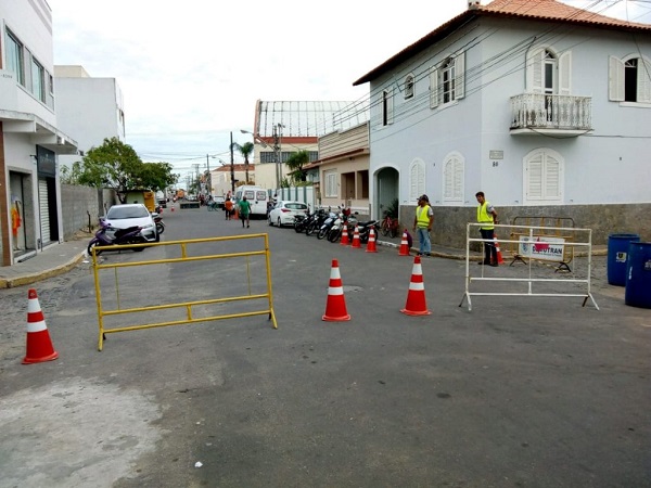 Fechamento de ruas durante o carnaval de SJB