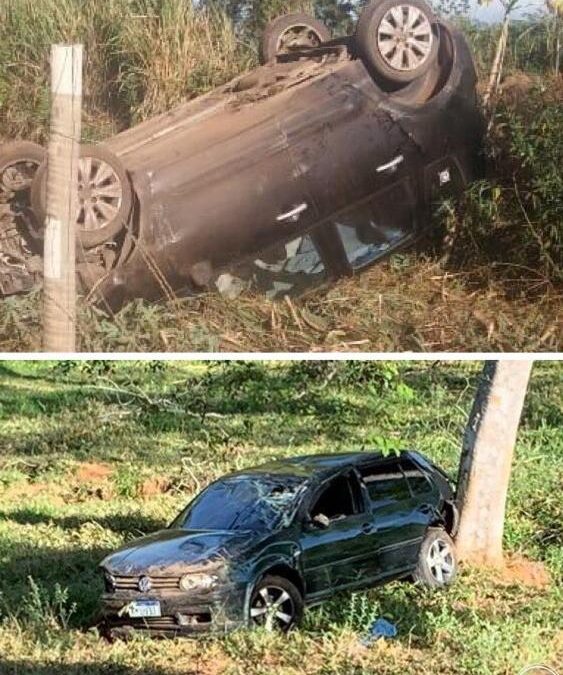 Dois feridos em capotamentos distintos