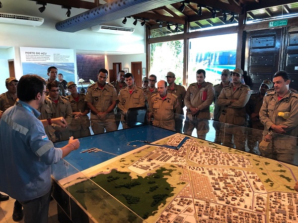 Comitiva do Corpo de Bombeiros do Norte e Noroeste do estado visita Complexo do Porto do Açu
