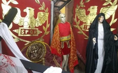 Exposições Paixão de Cristo e Nossa Senhora da Penha no Centro Cultural de SJB