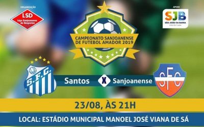 Santos e Sanjoanense nesta sexta-feira, 23, no Estádio Municipal Manoel José Viana de Sá