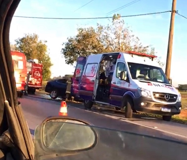 Três feridos em acidente na BR 356, em SJB