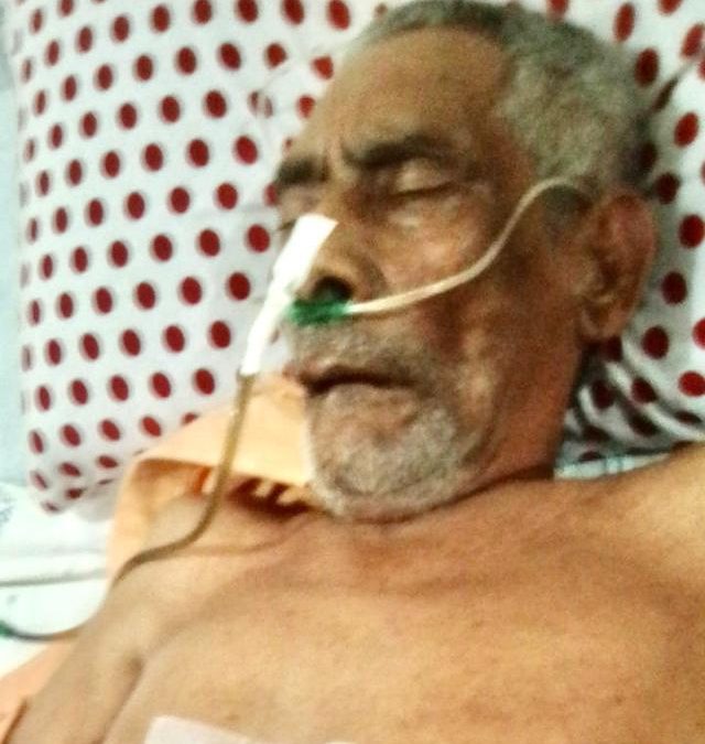 Idoso de SJB precisa de doação de sangue com urgência
