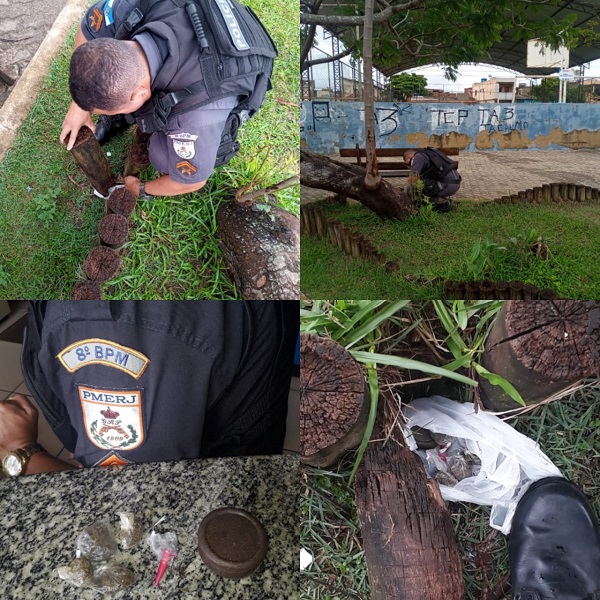 PM apreende drogas em SJB