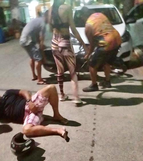 Homem ferido em acidente no Centro de SJB