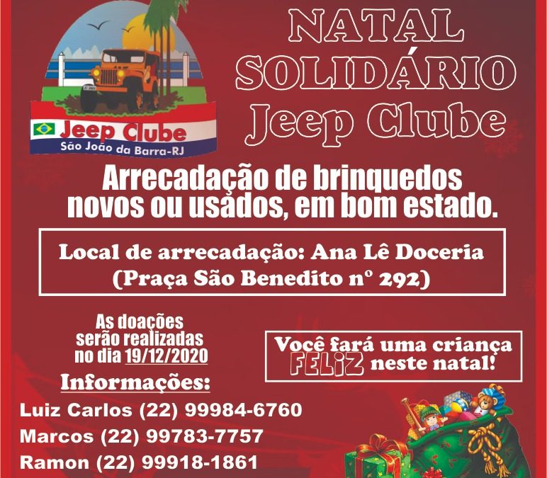 Campanha Natal Solidário do Jeep Club em SJB