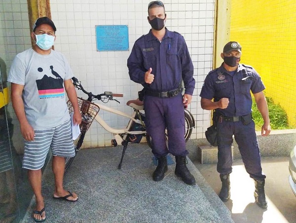 GCM recupera bicicleta elétrica furtada de residência em SJB