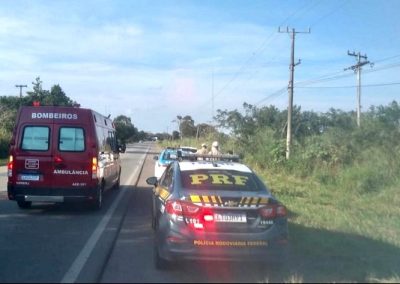 Mulher ferida em acidente na BR 356