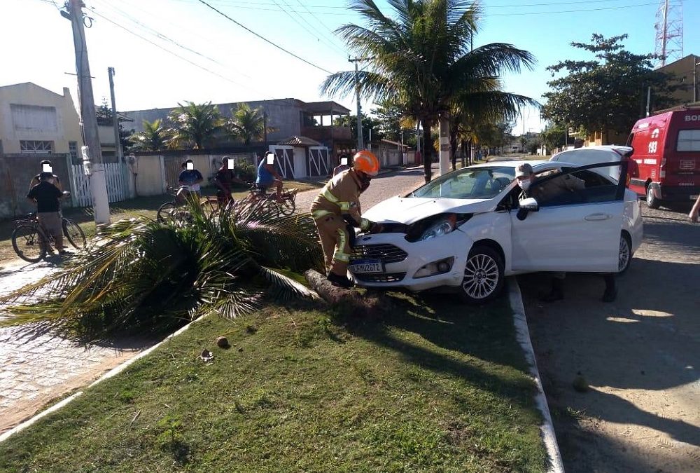 Mulher ferida em acidente em SJB