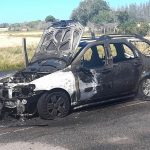 Carro pega fogo em São João da Barra