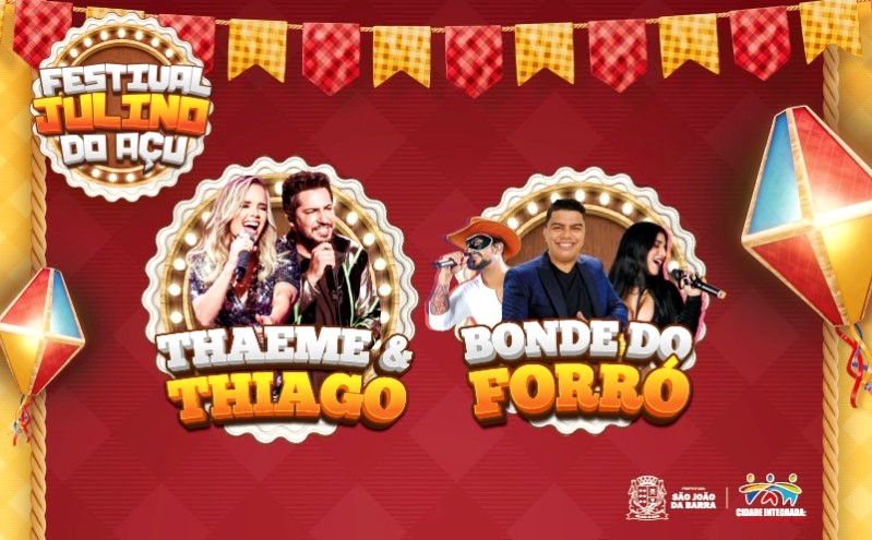 Thaeme e Thiago e Bonde do Forró no Festival Julino do Açu