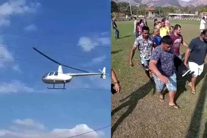 Vídeo – Helicóptero cai em Minas Gerais com deputado federal a bordo