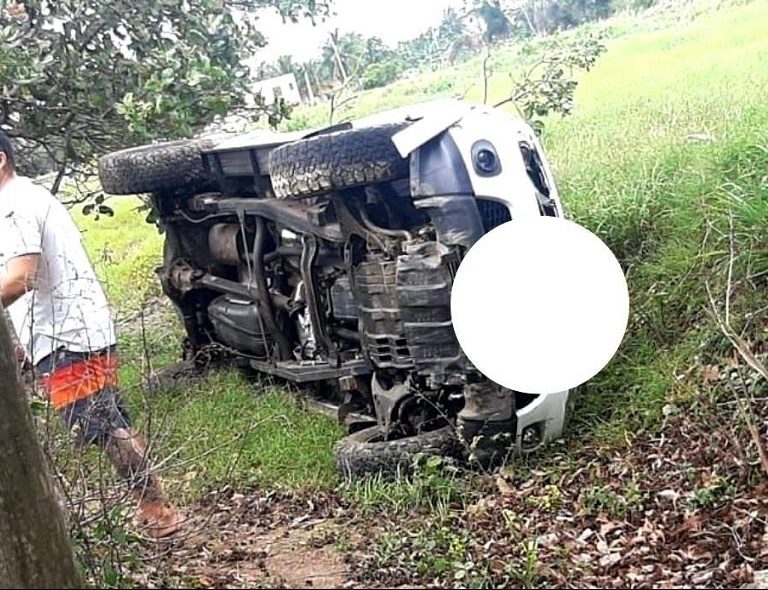 Vídeo – Capotamento na BR 356 em São João da Barra