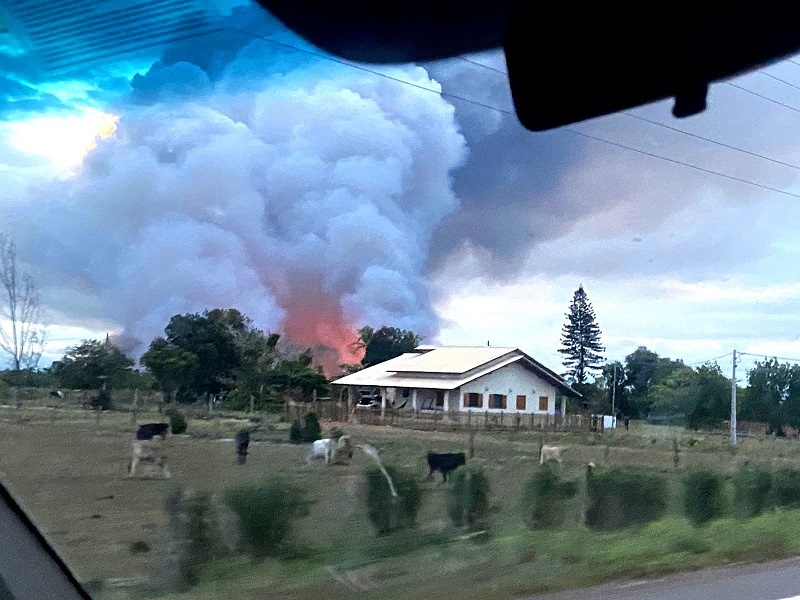 Vídeo – Incêndio de grandes proporções em SJB