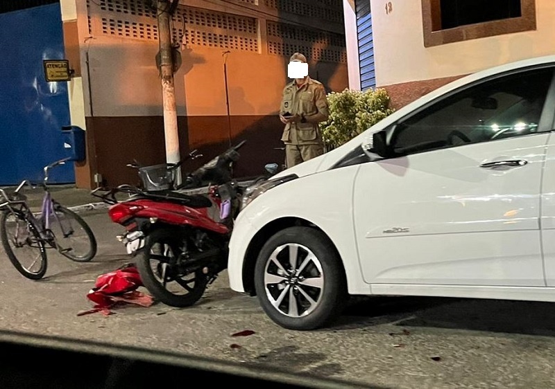 Vídeo – Mulher ferida em acidente no Centro de SJB