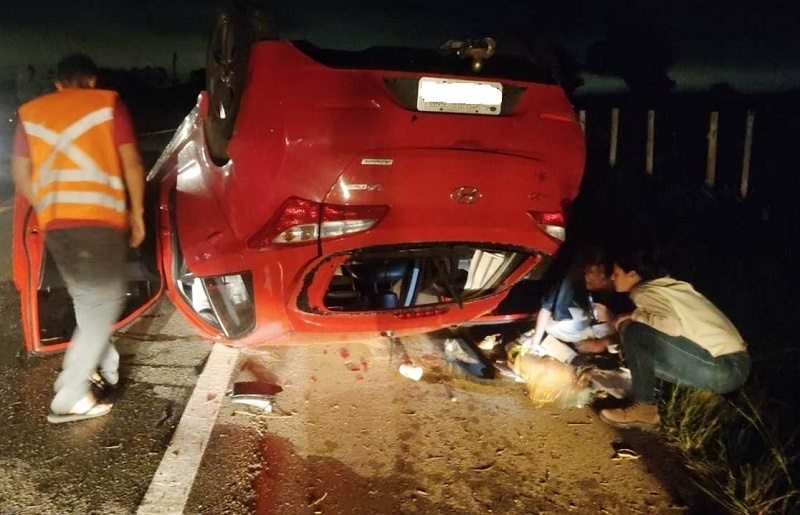 Vídeo – Capotamento na BR 356 em Barcelos