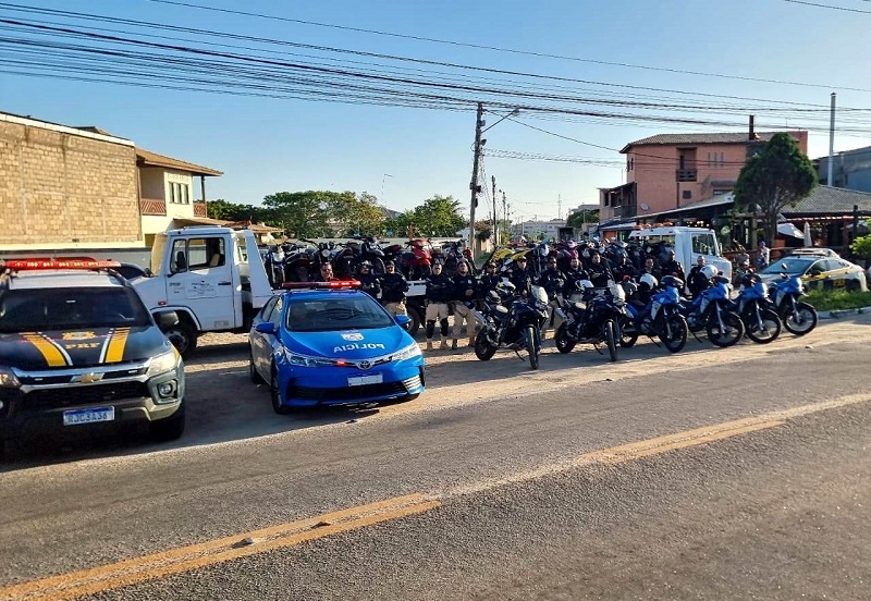 Vídeos – Operação da PM e PRF em SJB termina com 22 motos apreendidas e 86 auto de infrações
