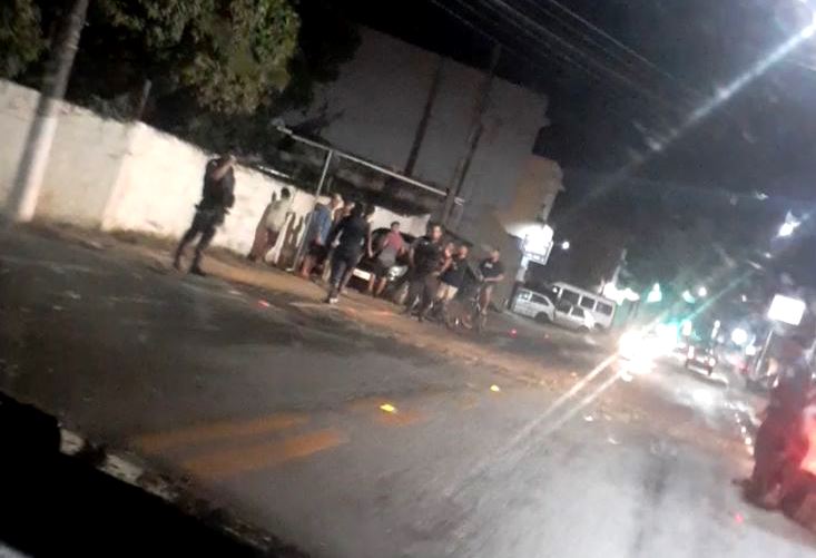 Vídeo – Mulher ferida em acidente no Centro de SJB
