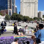 Manifestantes fazem ato contra lesbofobia no centro do Rio