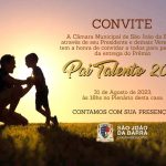 "Prêmio Pai Talento" nesta quinta-feira (31) na Câmara de São João da Barra