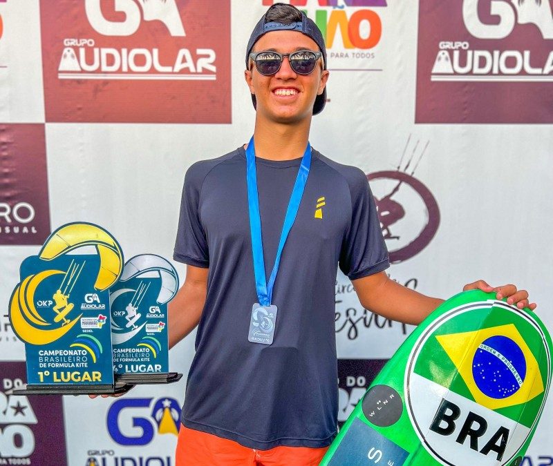 Sanjoanense Vittor Maciel é o novo campeão brasileiro de Kitesurf