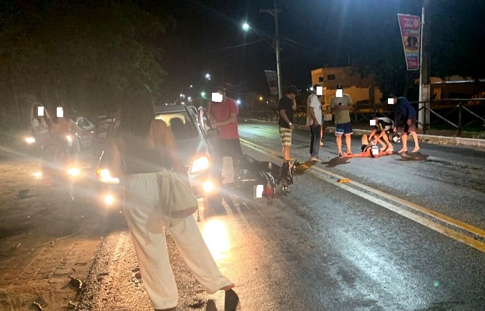 Vídeo – Acidente na BR 356 deixa homem ferido em São João da Barra