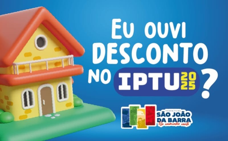 Prazo para cota única do IPTU de SJB, com 20% de desconto, termina nesta segunda