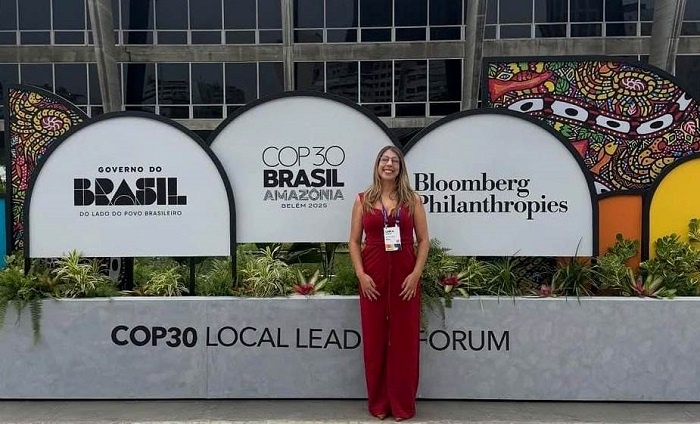 Prefeita Carla Caputi participa da COP 30 no Rio e destaca avanço do projeto de contenção da erosão costeira em Atafona e Açu