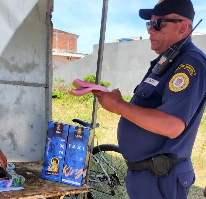 Guarda Civil Municipal realiza primeira autuação com advertência e apreensão de fogos em Grussaí
