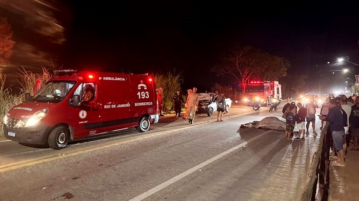 Vídeos – Animal solto causa acidente e deixa homem ferido na BR 356 em São João da Barra