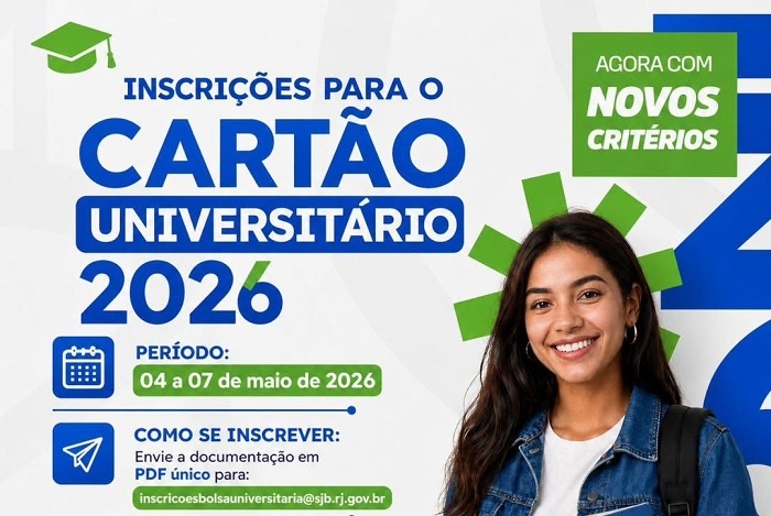 Cartão Universitário abre inscrições de 4 a 7 de maio com novos critérios em São João da Barra