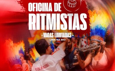 Congos abre inscrições para oficinas gratuitas de ritmistas da Bateria Coração Valente