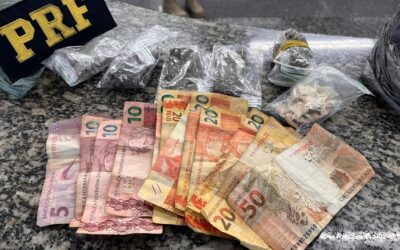 Vídeo – PRF captura foragido da Justiça e apreende drogas na BR-101, em Campos dos Goytacazes