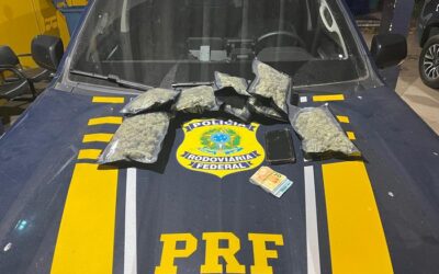PRF prende mulher por tráfico de drogas em ônibus na BR-101 em Campos dos Goytacazes